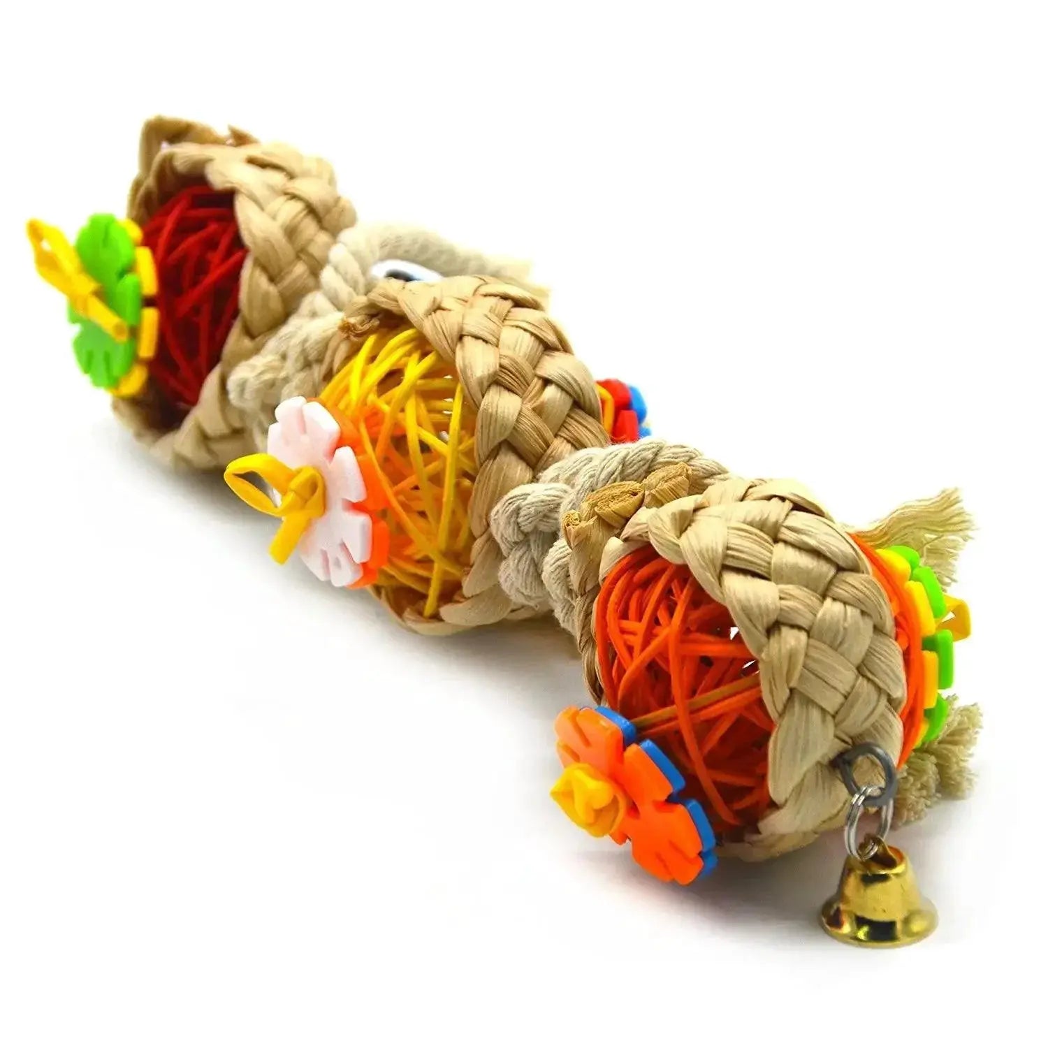 Parrot Foraging Chewing Toy With Bell For Pet Birds Fun