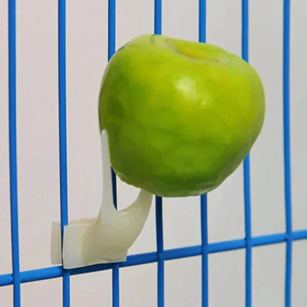 Parrot Bird Fruit Fork Holder Cage Feeder for Pets
