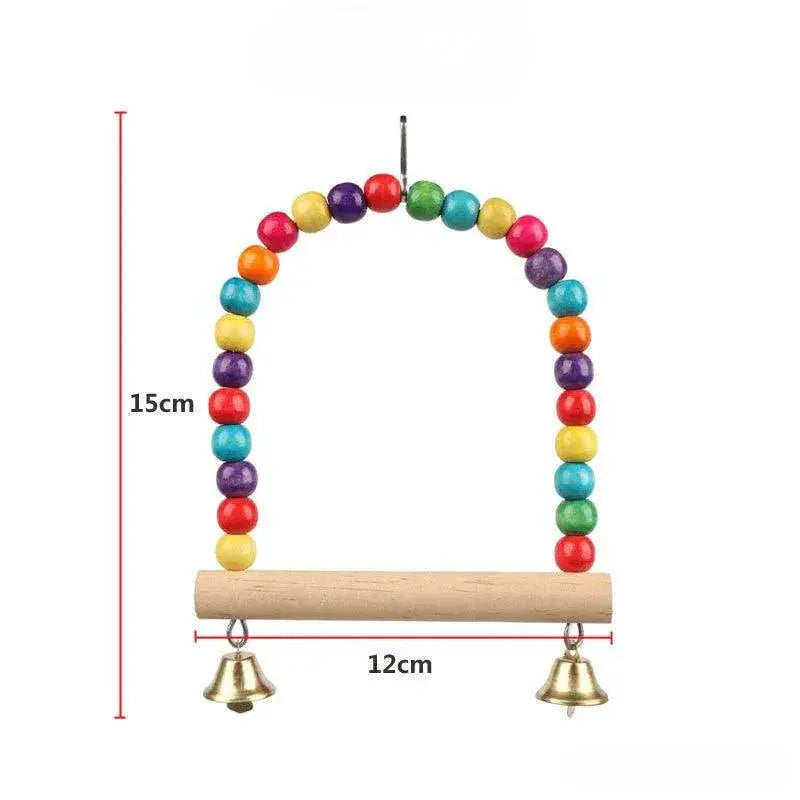 Parrot Swing And Chewing Toy Interactive Bird Cage Kit Set