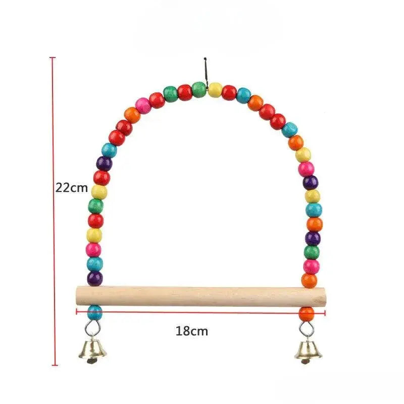 Parrot Swing And Chewing Toy Interactive Bird Cage Kit Set