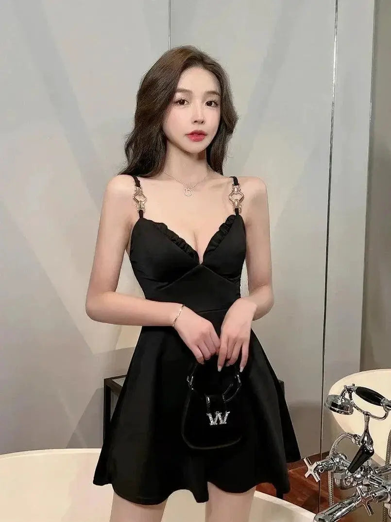 Party Socialite Slip Dress Chic Summer Event Wear Gown
