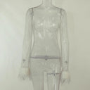 Party Sparkle Feathered Dress Shine at Events Women's Fashion