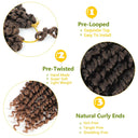 Passion Twist Crochet Hair for Stylish Black Women 8 Packs