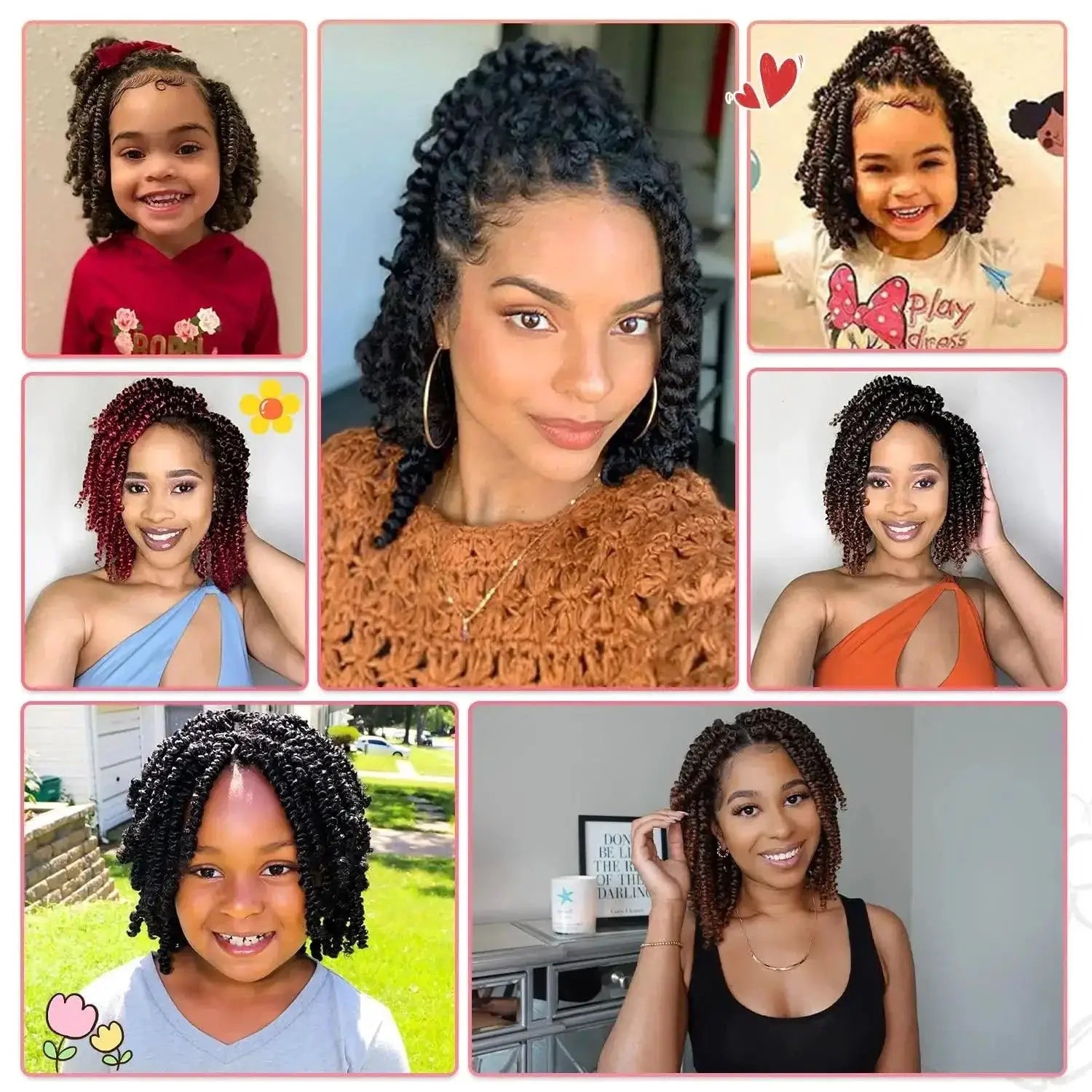 Passion Twist Crochet Hair For Stylish Black Women 8 Packs