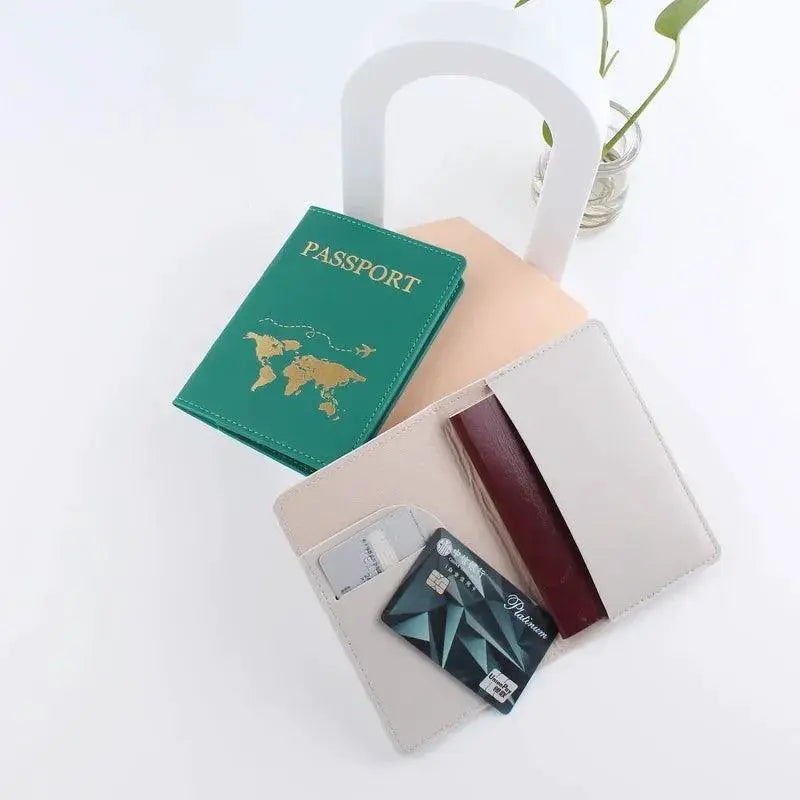 Passport Cover World Themed Travel Holder Gift Elegant