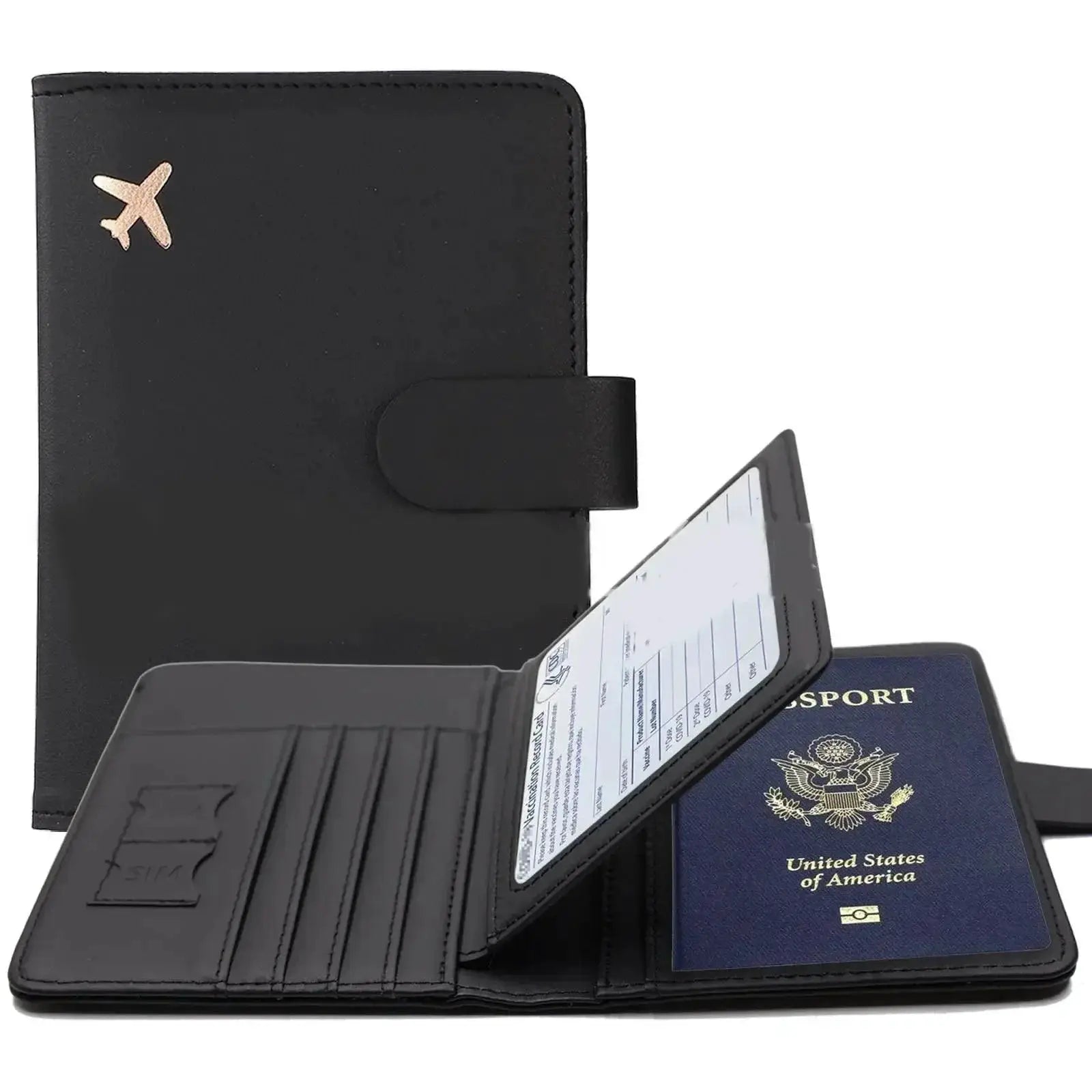 Passport Cover Stylish PU Leather Protector with Card Slot
