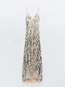 Patchwork Printed Tassels Dress Elegant Women's Clubwear