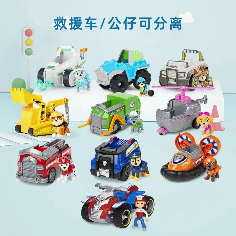Paw Patrol Character Figure Set With Vehicles Collection