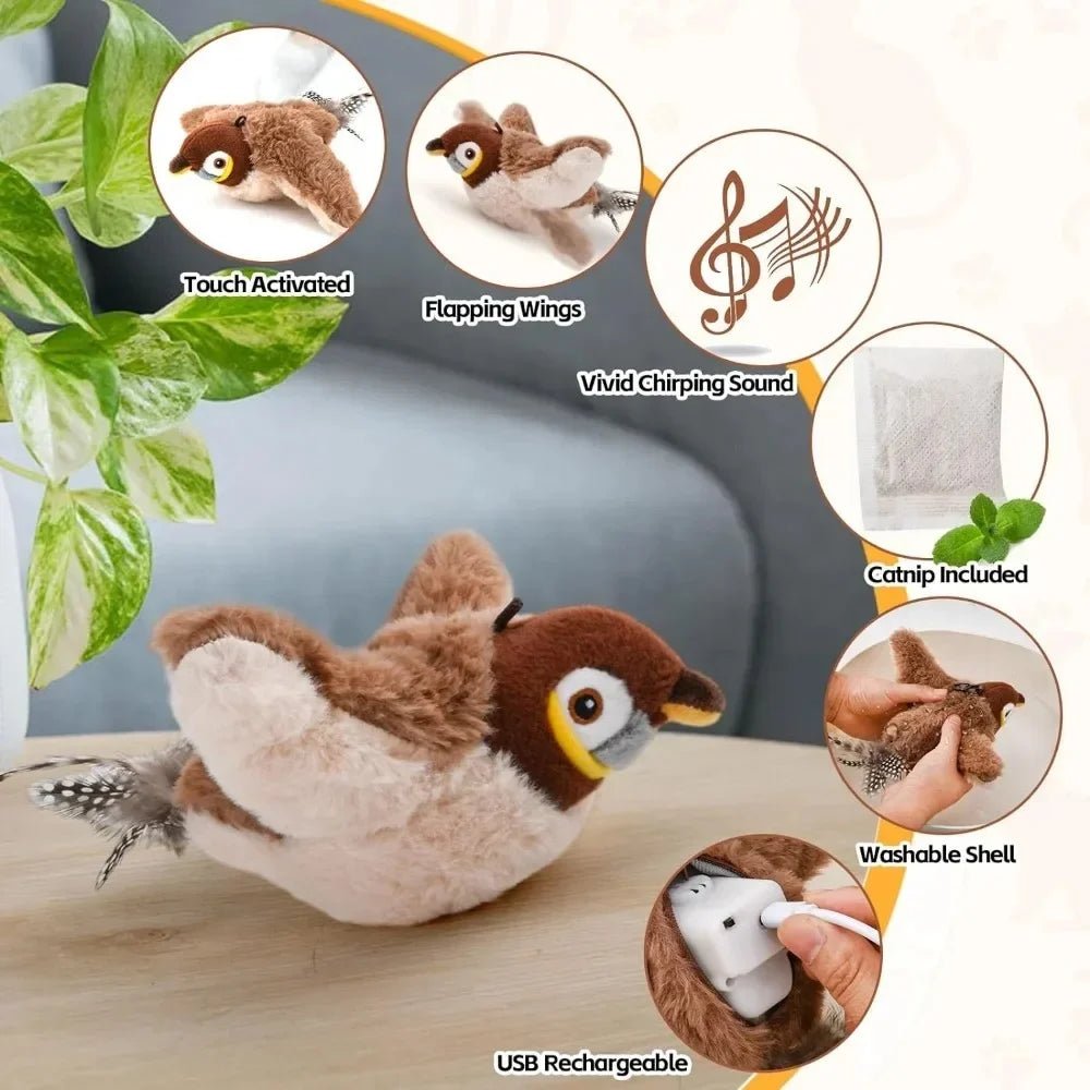 PawPulse Remote Control Cat Toy Sparrow - Realistic Bird Movements For Daily Fun