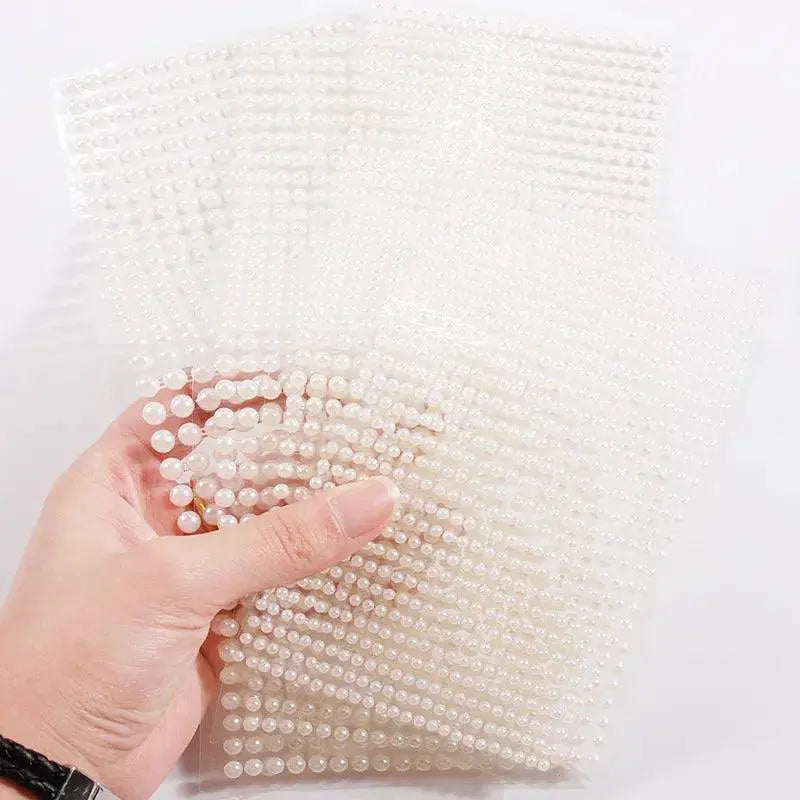 Pearl Face Jewels Eyeshadow Stickers Nail Art Glamour