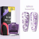 Peel Off Latex Stamp Polish Set - Vibrant Nail Art Colors