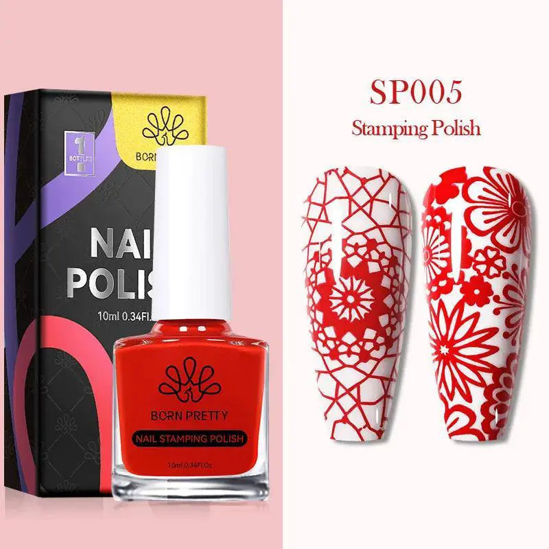 Peel Off Latex Stamp Polish Set Vibrant Nail Art Colors