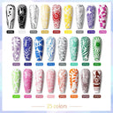 Peel Off Latex Stamp Polish Set - Vibrant Nail Art Colors