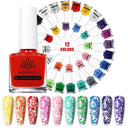 Peel Off Latex Stamp Polish Set - Vibrant Nail Art Colors