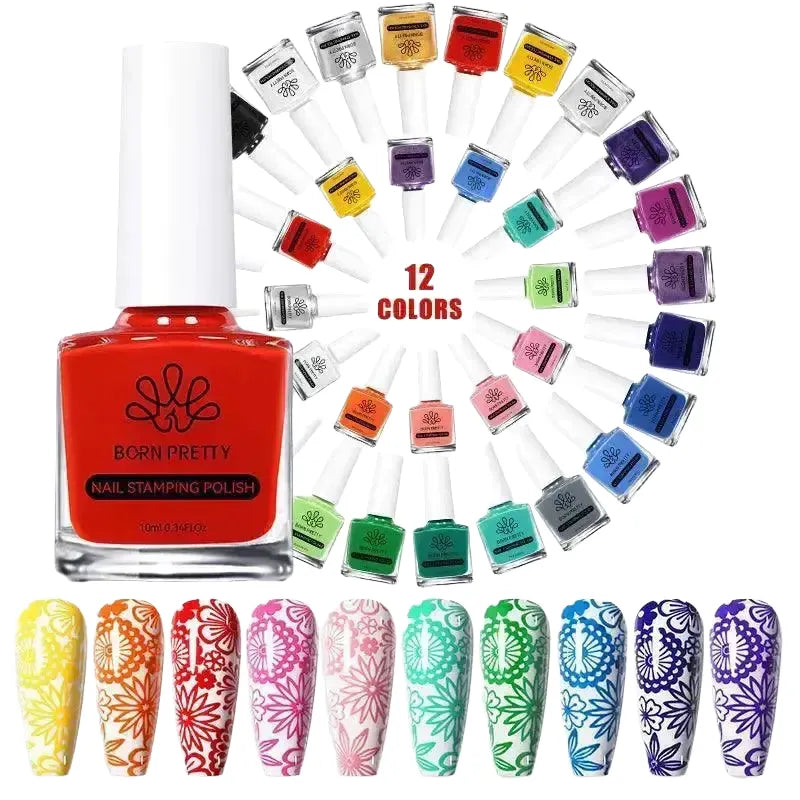 Bold Nail Stamp Polish Set for Nail Art — SP005