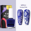 Peel Off Latex Stamp Polish Set - Vibrant Nail Art Colors