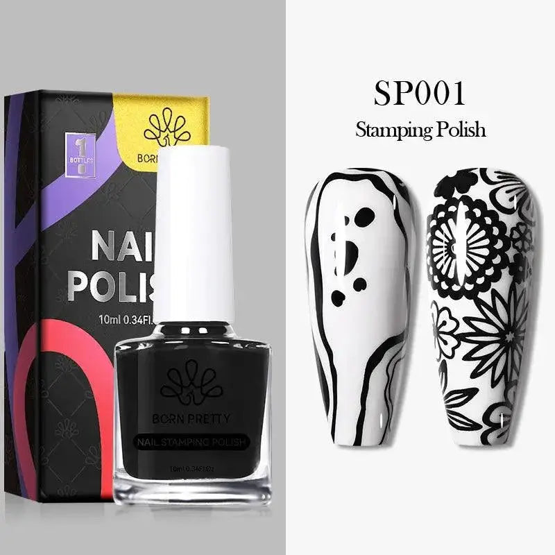 Bold Nail Stamp Polish Set for Nail Art — SP009