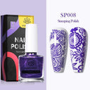 Peel Off Latex Stamp Polish Set - Vibrant Nail Art Colors