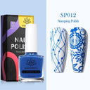 Peel Off Latex Stamp Polish Set - Vibrant Nail Art Colors