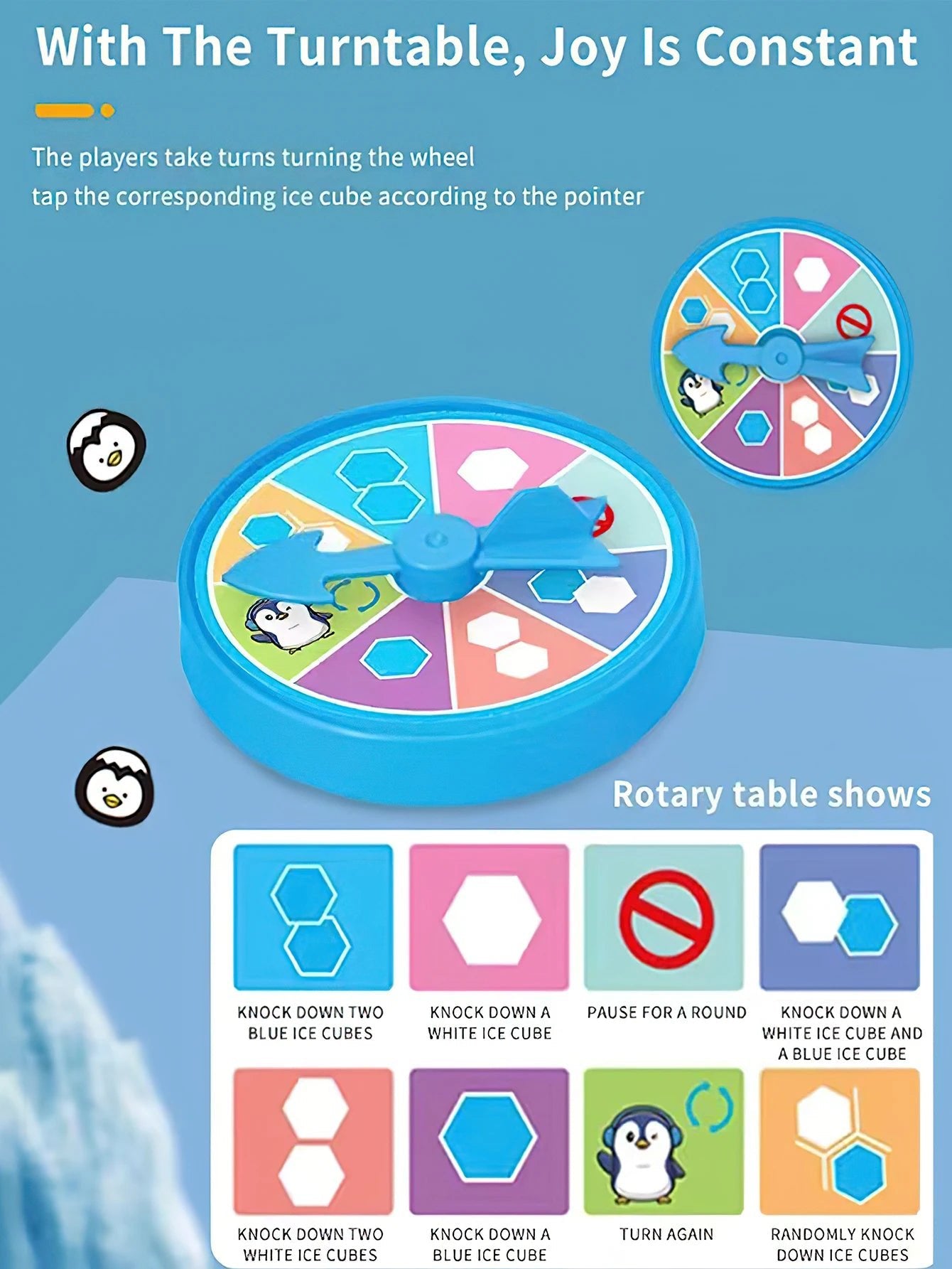 Penguin Pals Mini Ice Breaking Penguin Desktop Knock Game - Family Fun For Kids.