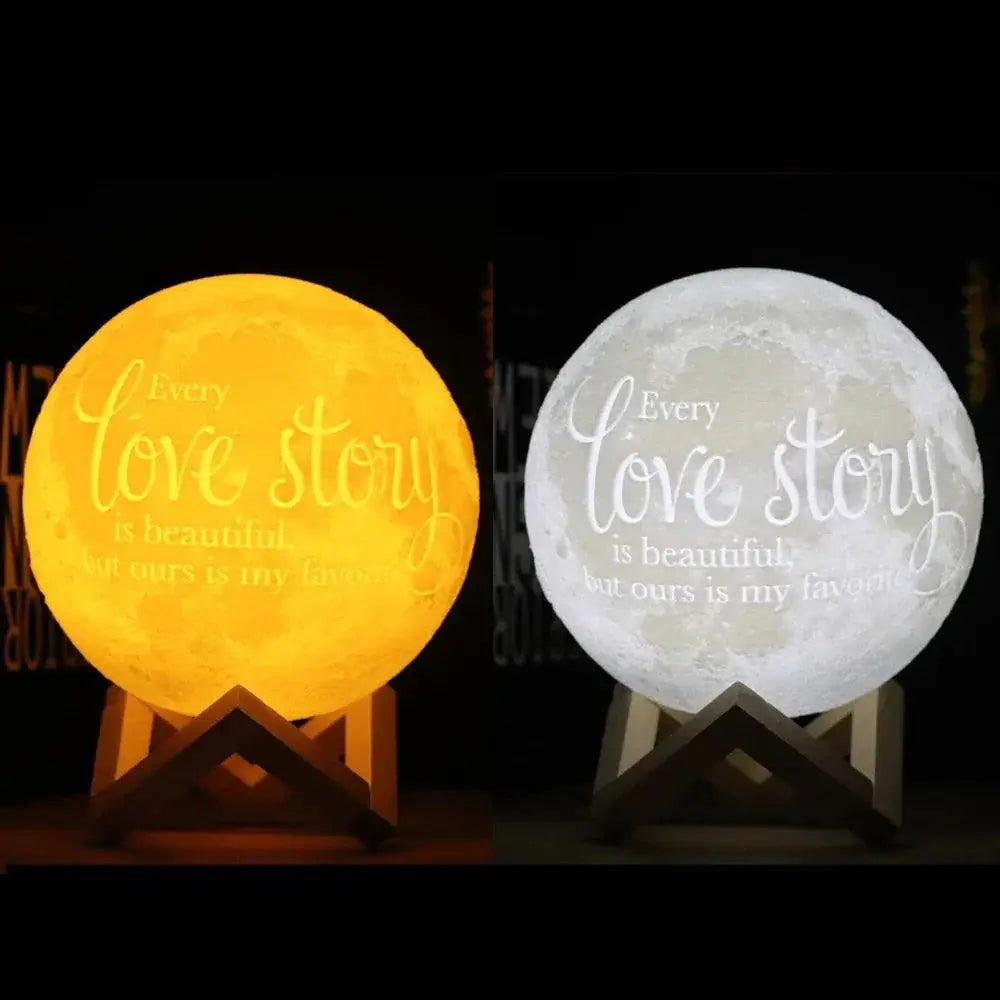 Personalized 3D Moon Lamp Night Light Custom Gift For All