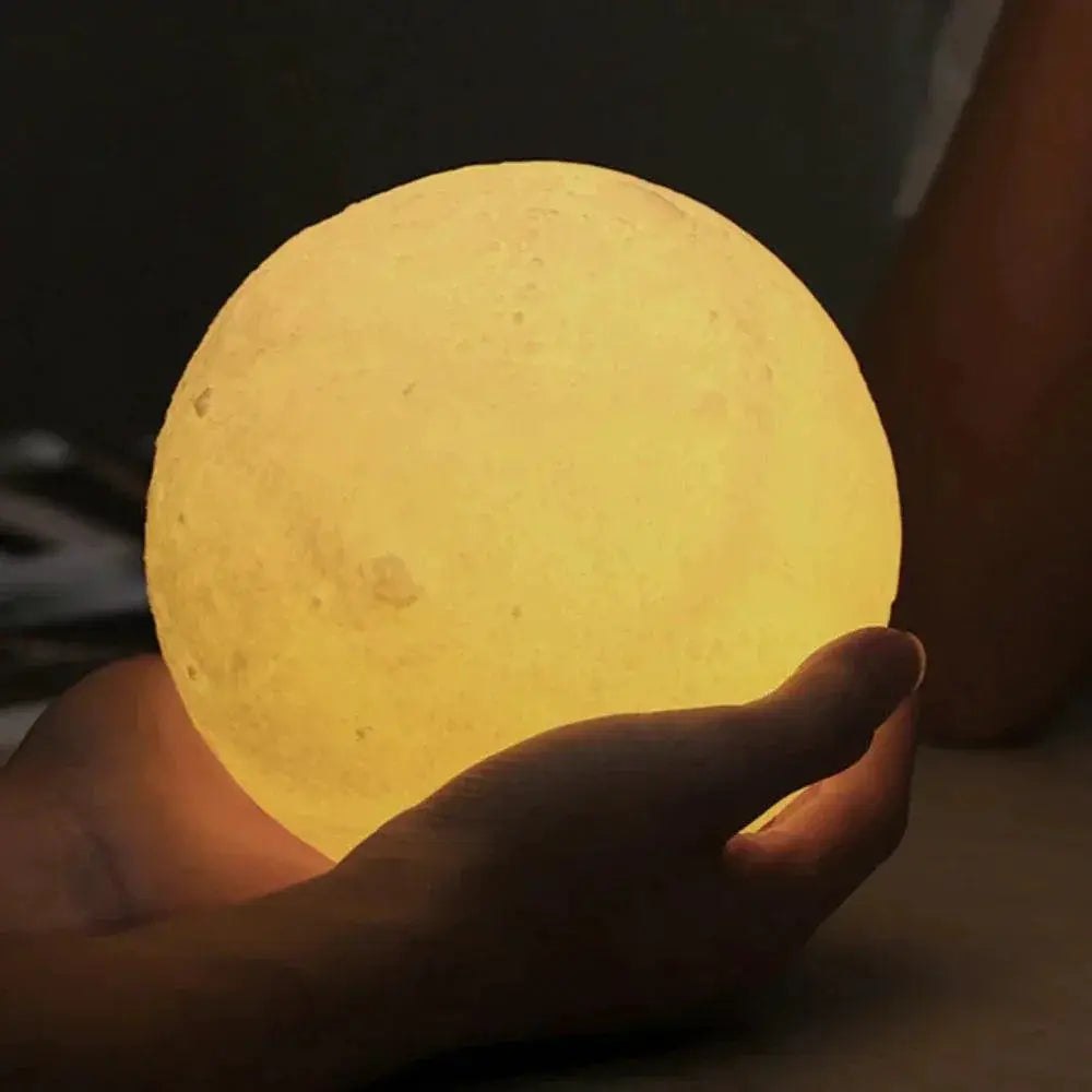 Personalized Moon Lamp 3D Printed LED Night Light Custom