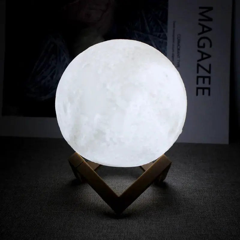 Personalized Moon Lamp 3D Printed LED Night Light Custom