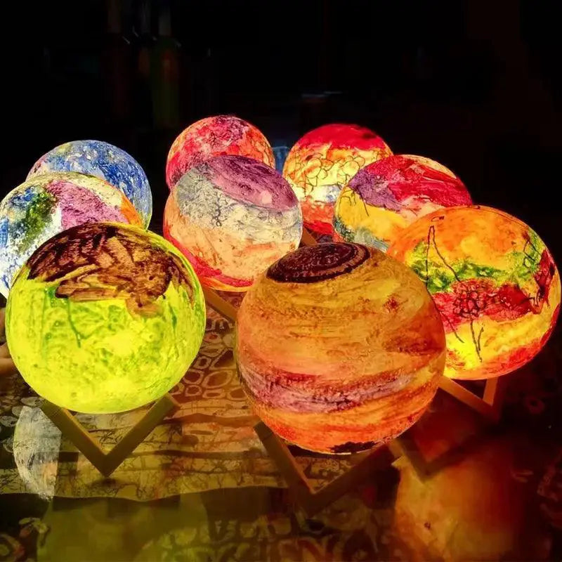 Personalized Moon Lamp 3D Printed LED Night Light Custom
