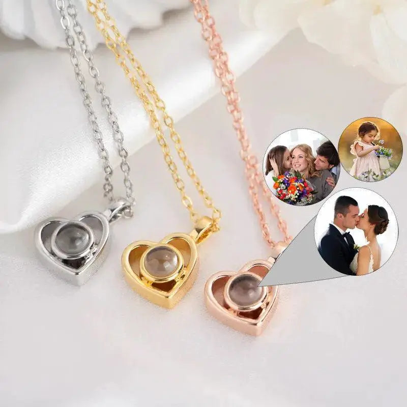 Personalized Pet Photo Projection Necklace Pendant Gift