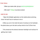 Personalized Pet Photo Projection Necklace Custom Pendant Gift