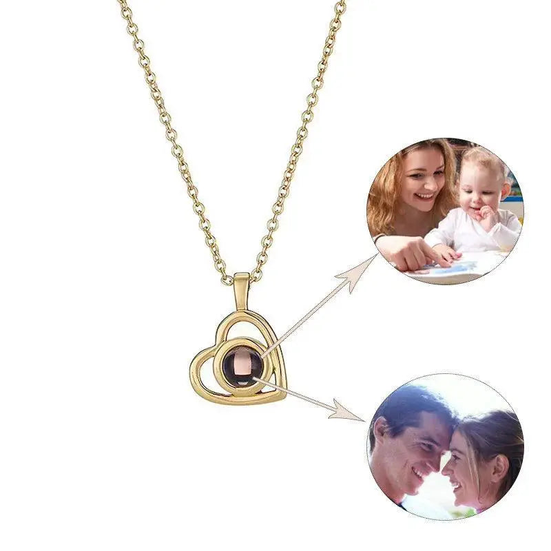 Personalized Pet Photo Projection Necklace Pendant Gift