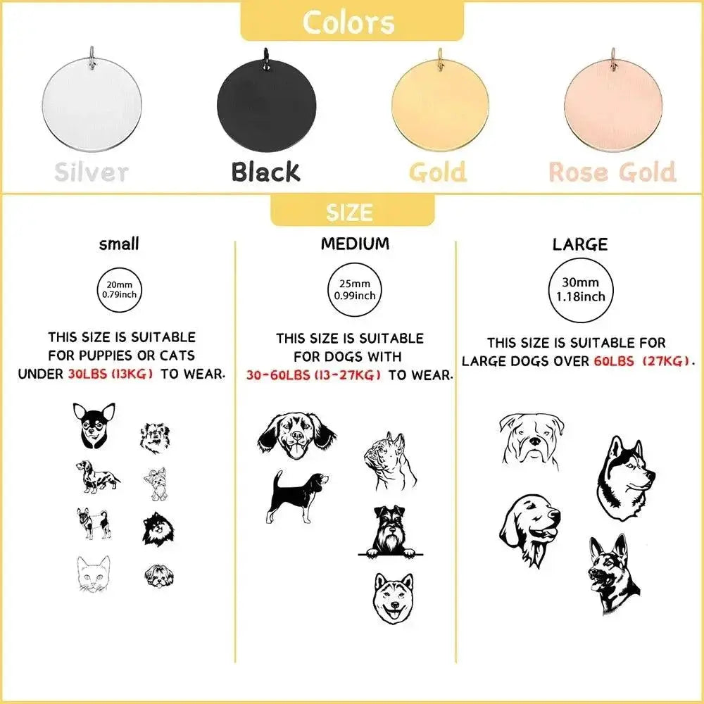 Personalized Reflective Cat ID Tag With Free Engraving