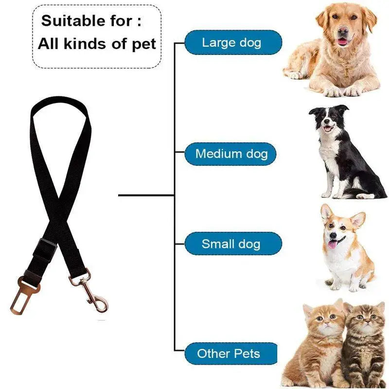 Pet Car Seat Belt And Harness Clip For Dogs And Cats Safety