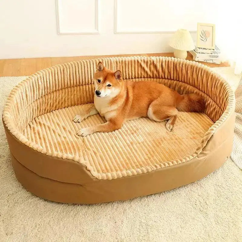 Luxurious Premium Cozy Sherpa Fleece Round Dog Bed Kennel