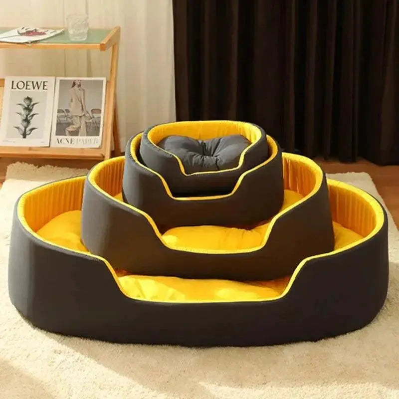 Luxurious Premium Cozy Sherpa Fleece Round Dog Bed Kennel