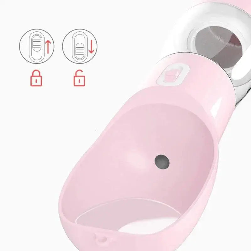 Pet Dog Water Bottle Feeder Bowl Outdoor Travel Solution