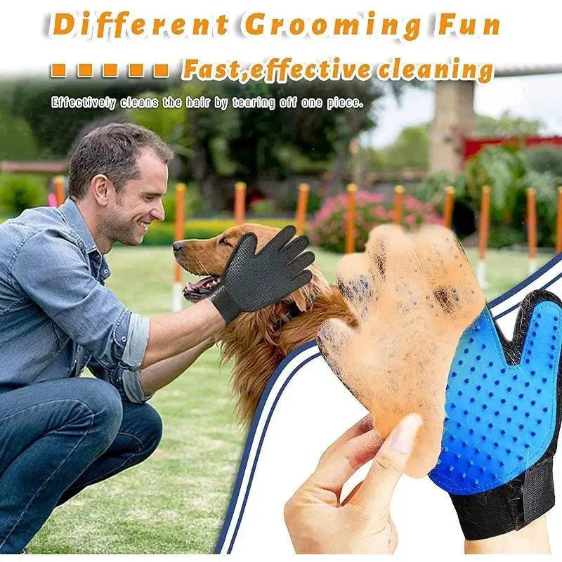 Pet Grooming Essentials Two Sided Brush Bath Glove Tool