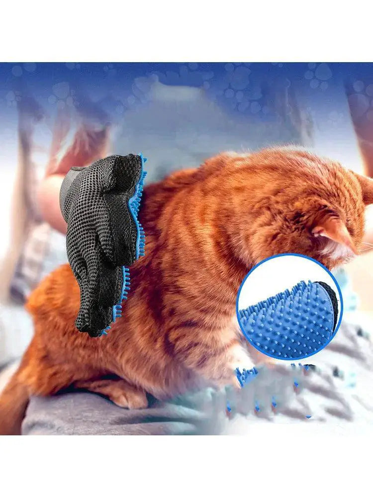 Pet Grooming Essentials Two Sided Brush Bath Glove Tool