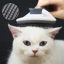 Pet Hair Removal Brush: Stainless Steel Automatic Comb