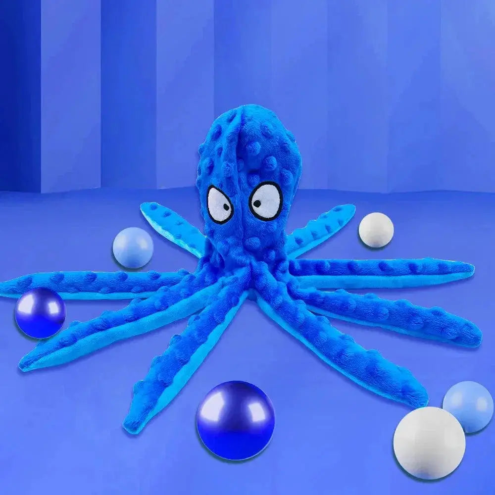 Pet Plush Octopus Puzzle Toy For Interactive Dental Cleaning