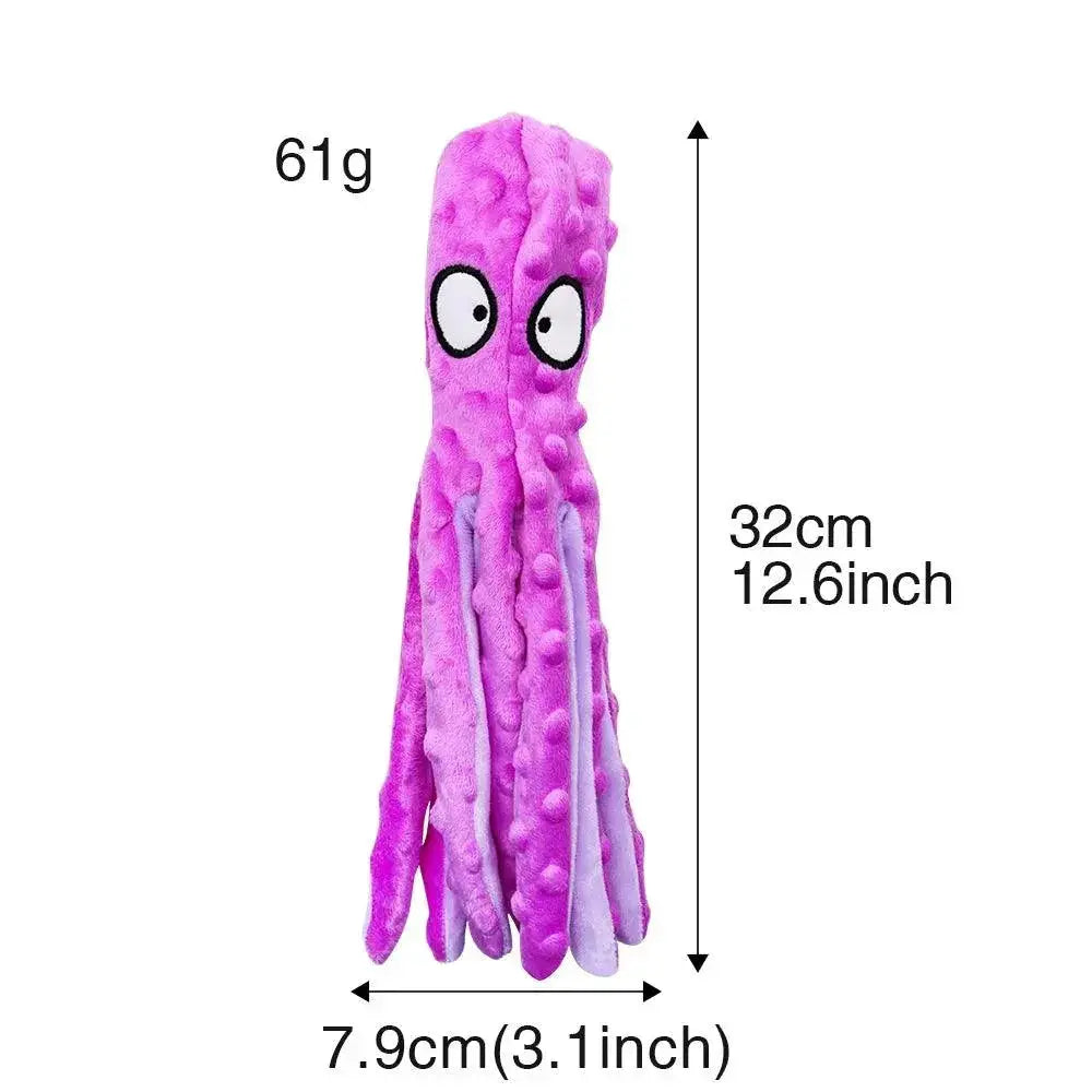 Pet Plush Octopus Puzzle Toy For Interactive Dental Cleaning