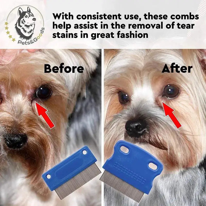 Pet Tear Stain Remover Comb for Dogs and Cats Grooming