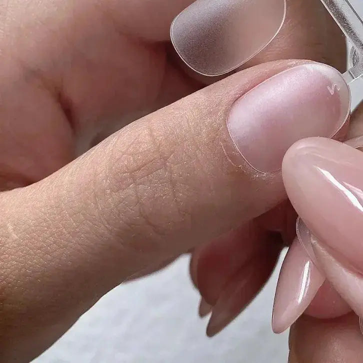 Petite Clear Acrylic Nail Tips Set Matte Finish Styling Kit