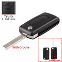 Peugeot Citroen Key: Flip Folding Remote Replacement Shell Case for Car Key Fob