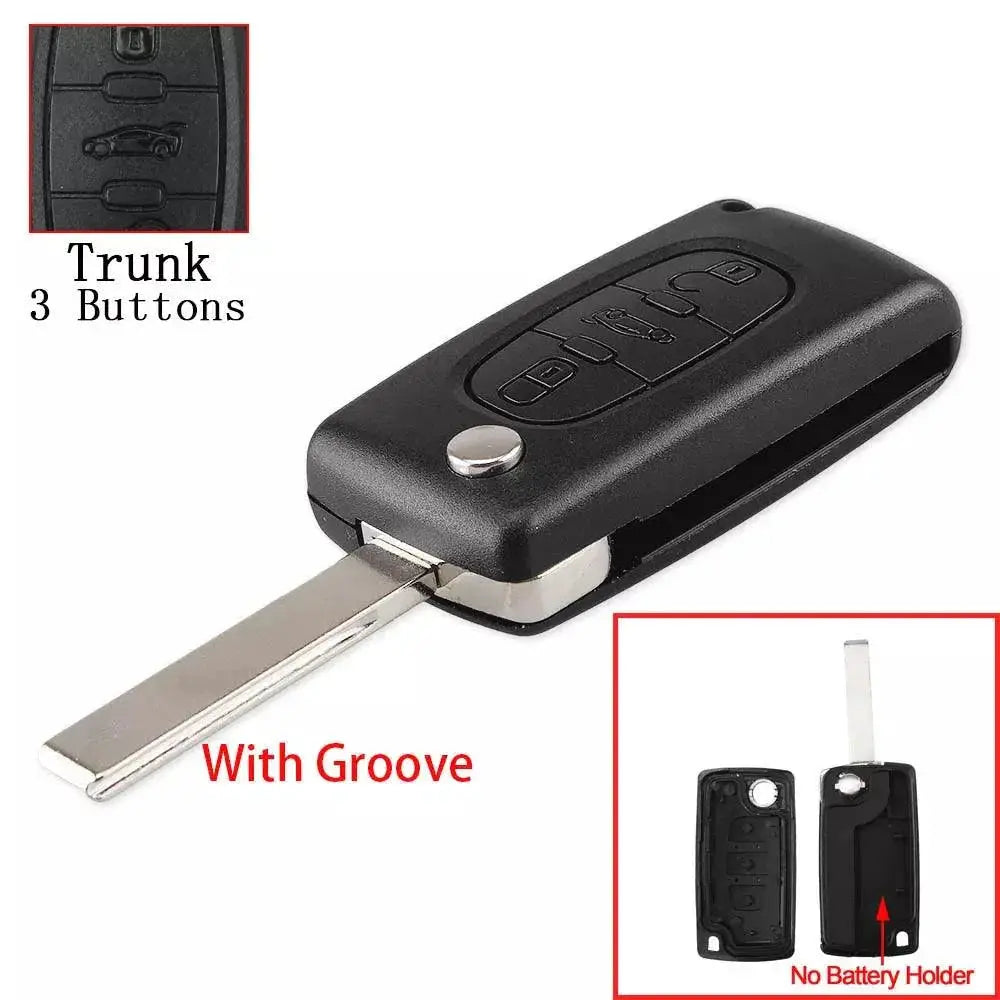 Car Key Shell Replacement for Peugeot — product view 13