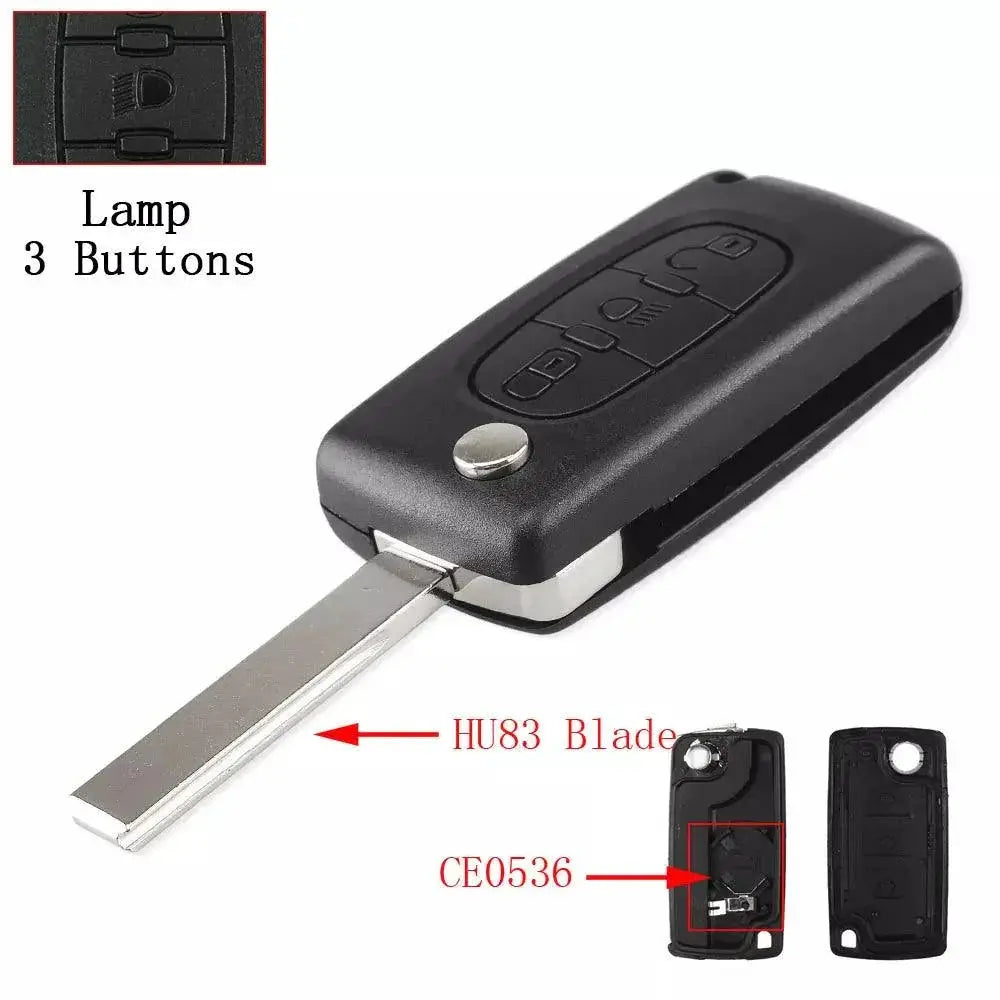 Car Key Shell Replacement for Peugeot — product view 10