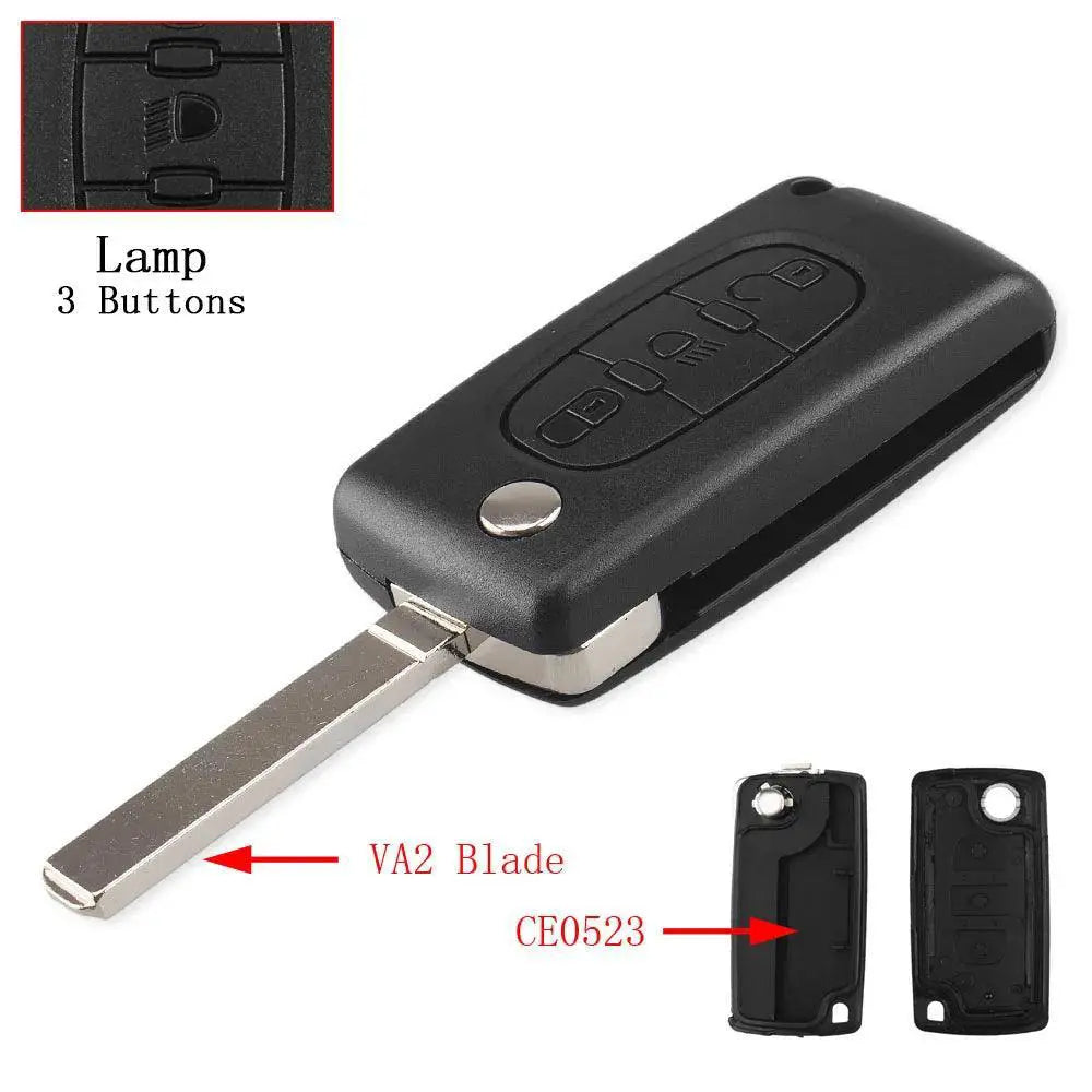 Car Key Shell Replacement for Peugeot — product view 18
