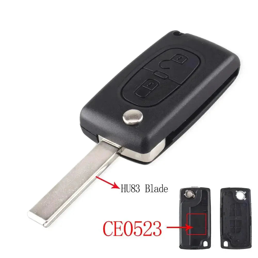 Peugeot Citroen Flip Folding Remote Key Shell Replacement
