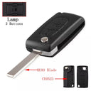 Peugeot Citroen Key: Flip Folding Remote Replacement Shell Case for Car Key Fob