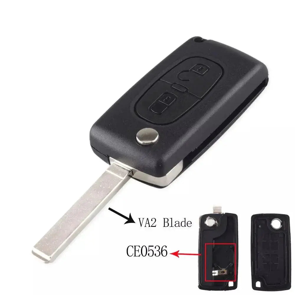 Peugeot Citroen Flip Folding Remote Key Shell Replacement